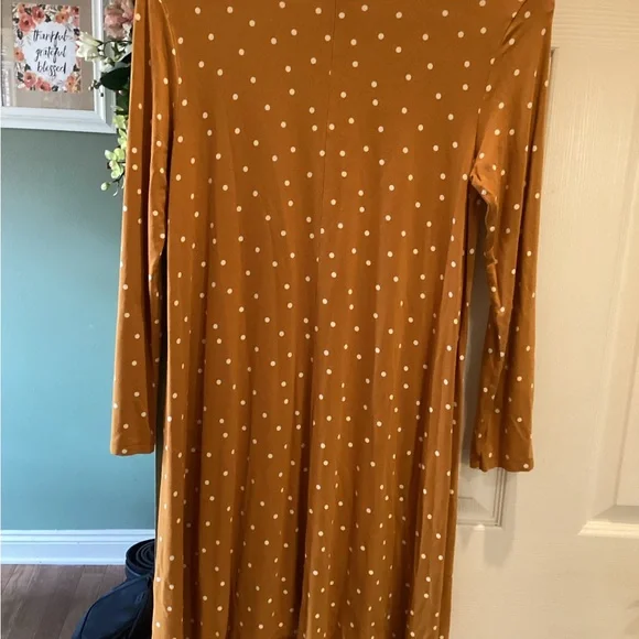 Old Navy Mustard Polka Dot Dress - Picture 5 of 6